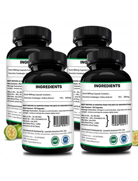 Garcinia Cambogia Herbs  (90 caps) 4 Bottle weight loss capsules